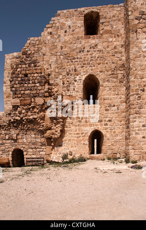 Garder Wall, Kerak Kerak, Castel, Jordanie Banque D'Images