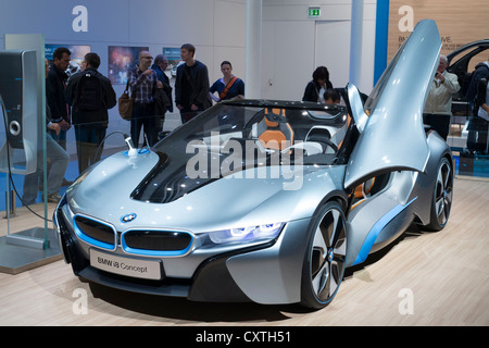 BMW i8 électrique prototype de voiture à Paris Motor Show 2012 Banque D'Images