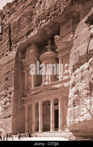 Le Conseil du Trésor (Khaznat el-Faroun), Petra, Jordanie Banque D'Images