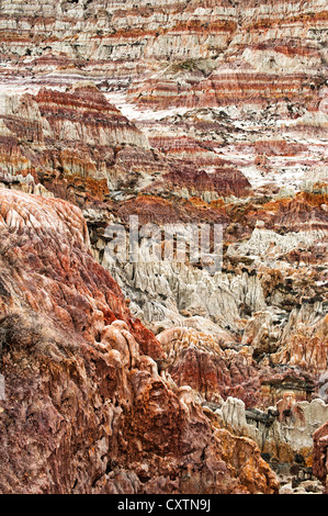 Formations rugueuses à Hells half acre dans le centre du Wyoming, USA. Banque D'Images