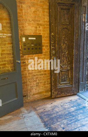 New York City, NY, Etats-Unis, détail entrée à Loft Building, galeries d'art, dans la région de Chelsea, porte intérieure, Manhattan Banque D'Images