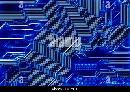 Image de la carte mère circuit imprimé - technologie - résumé Banque D'Images