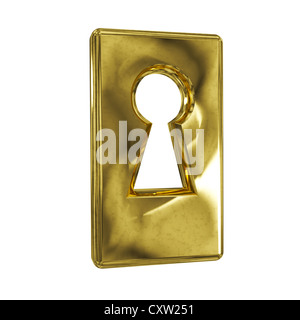 Keyhole rétro isolé sur un fond blanc. Banque D'Images