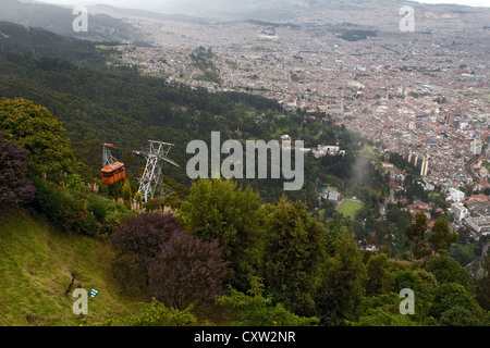 Vues du Cerro de Monserrate, Bogota, Colombie Banque D'Images