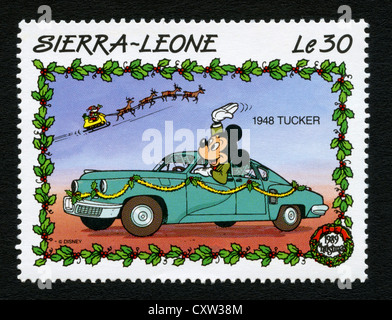 Sierra Leone - Timbres-poste de personnages de dessins animés Disney - Mickey Mouse Banque D'Images