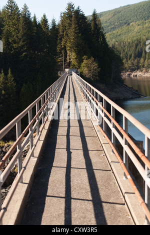 Haut de barrage de déviation sur l'île de Vancouver. Banque D'Images