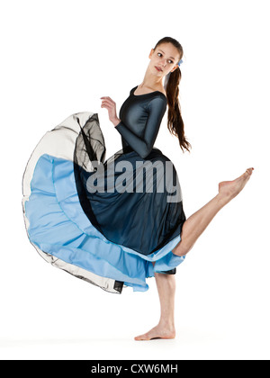 Teenage danseur en costume de danse contemporaine / lyrique Banque D'Images