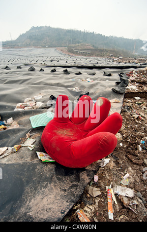 Les sites d'élimination des déchets, Chine Banque D'Images