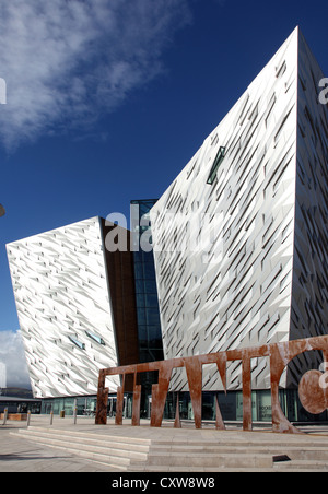 Centre des visiteurs, Titanic Titanic Quarter, Belfast, en Irlande du Nord Banque D'Images