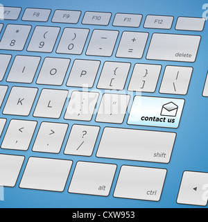 Clavier Contactez-nous Banque D'Images