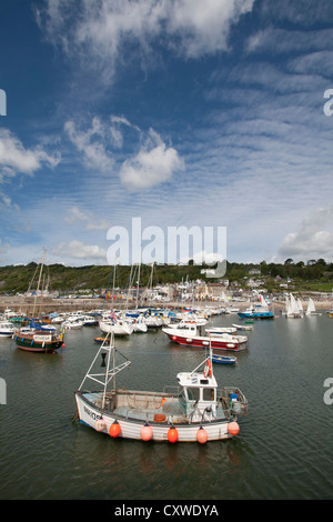 Lyme Regis Harbour au Cobb, Dorset, England, UK Banque D'Images