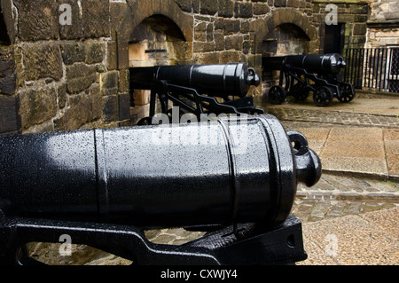 Batterie demi-lune du château d'Edimbourg Banque D'Images