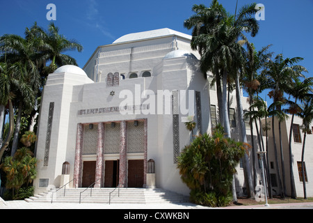 Synagogue temple Emanu-el Miami South beach floride usa Banque D'Images