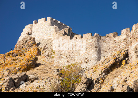 Les murs de l'ancien château, Byzantian à Myrina sur Lemnos, Grèce. Banque D'Images