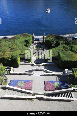 Les jardins de la Villa Carlotta, sur le lac de Côme Banque D'Images