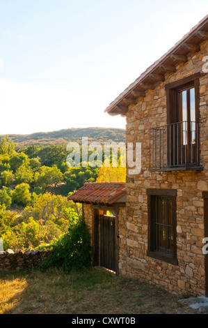 Maison rurale. Horcajo de la Sierra, province de Madrid, Espagne. Banque D'Images