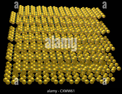Le modèle moléculaire de couches de graphène empilées Banque D'Images