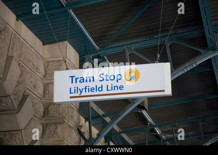 La signalisation pour le tramway sur la ligne lilyfield à la gare centrale, Sydney, Australie Banque D'Images