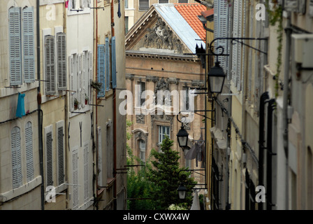 Montée des Accoules, Le Panier, Marseille, Provence Alpes Cote d Azur, France, Europe Banque D'Images