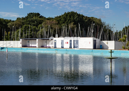 Lymington Open Air Bains d'eau de mer, Hampshire, England, UK. L'Europe Banque D'Images