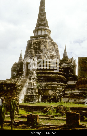 Vieux Bangkok Juillet-2000 (diapositives) l'Ayutthaya historical park couvre les ruines de la vieille ville d'Ayutthaya en Thaïlande Banque D'Images