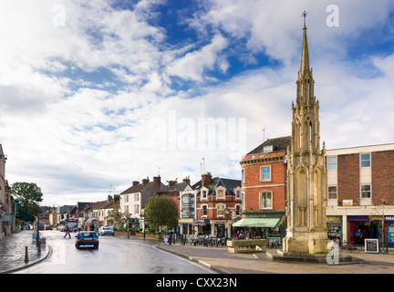 Le centre-ville de Glastonbury et de marché Cross, Somerset, Angleterre Banque D'Images