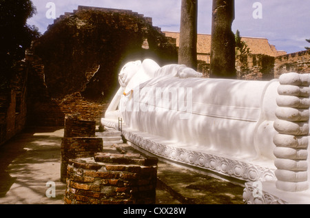 Vieux Bangkok Juillet-2000 (diapositives) l'Ayutthaya historical park couvre les ruines de la vieille ville d'Ayutthaya, Thaïlande Banque D'Images