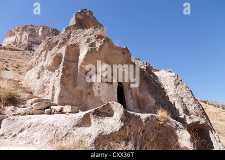 Église en pierre Vallée de Soganli, parc national de Göreme, Cappadoce, Turquie. Banque D'Images