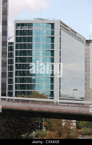 Siège de Crédit Agricole dans le district financier 'La Défense' à Paris - Corporate & Investment Bank Banque D'Images