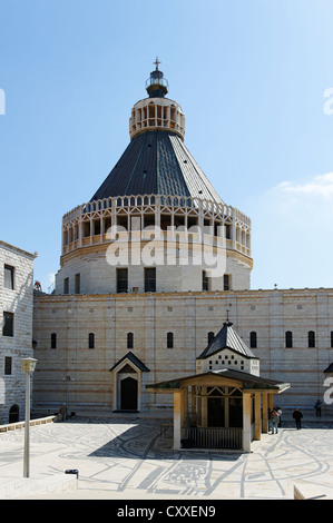 Basilique de l'Annonciation, Nazareth, Tibériade, Israël, Moyen Orient Banque D'Images