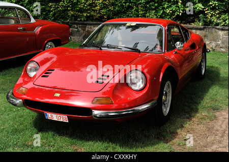 Ferrari Dino 246 GT, construit en 1973, vintage, voiture Retro Classics 2012 Barock rencontre, Ludwigsburg, Bade-Wurtemberg Banque D'Images