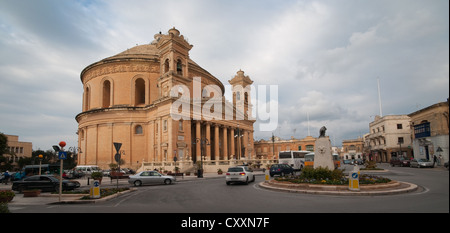 Le dôme de Mosta, Église de St Maria, Mosta, Malte Banque D'Images