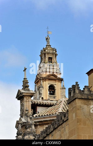 L'ancien minaret, La Mezquita, La Cathédrale-Mosquée de Cordoue, Cordoue, Andalousie, Espagne, Europe Banque D'Images