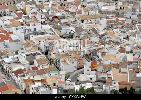 Vue depuis le château Castillo de Santa Catalina sur Jaén, Andalousie, Espagne, Europe Banque D'Images