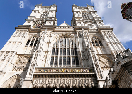 Les deux tours de l'abbaye de Westminster, Londres, Angleterre, Royaume-Uni, Europe Banque D'Images