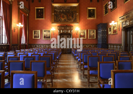 L'Université jagellonne, le Collegium Novum, auditorium, Cracovie, Pologne, Europe Banque D'Images