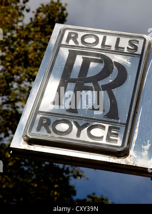 Inscrivez-vous sur concessionnaire Rolls-Royce, Londres Banque D'Images