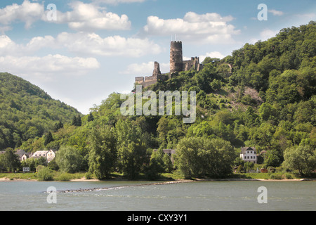 Château Sooneck entre Trechtingshausen et Niederheimbach dans la vallée du Rhin moyen, Rhénanie-Palatinat, Allemagne Banque D'Images