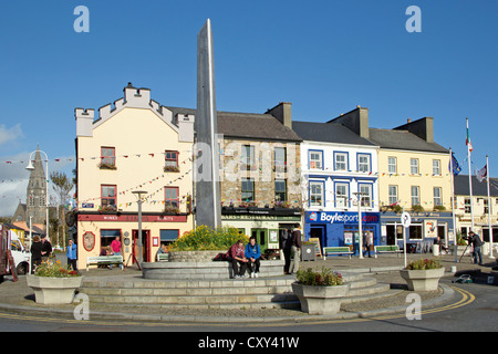 Place du marché, Clifden, Connemara, Galway, Irlande Co. Banque D'Images