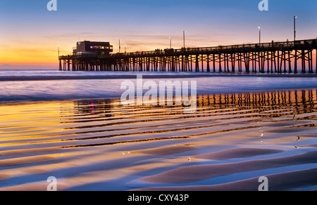 Newport Beach Pier Banque D'Images
