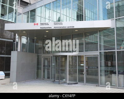 Ottawa, ministère de la justice l'entrée du bâtiment Banque D'Images