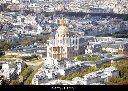 Les Invalides, Paris, France. Cathédrale du Dôme d'or de l'église à 'Invalides' Paris, France Banque D'Images