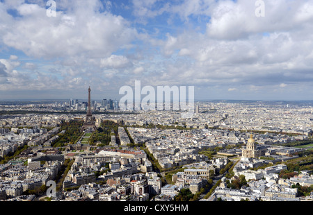 Paris et la Tour Eiffel, Paris, France Banque D'Images