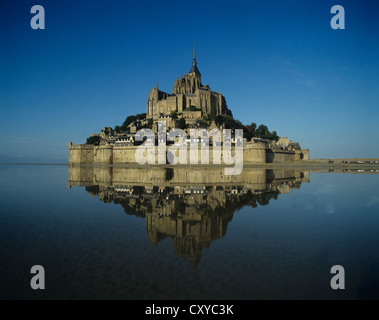 La France. La Normandie. Mont Saint-Michel. Banque D'Images