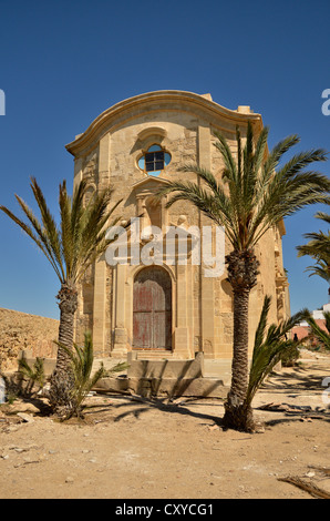 Église Iglesia de San Pedro, l'île de Tabarca, Isla de Tabarca, province d'Alicante, Costa Blanca, Espagne, Europe Banque D'Images