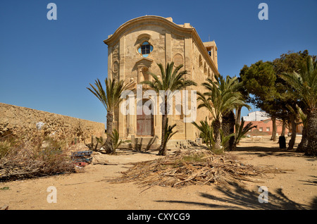 Église Iglesia de San Pedro, l'île de Tabarca, Isla de Tabarca, province d'Alicante, Costa Blanca, Espagne, Europe Banque D'Images