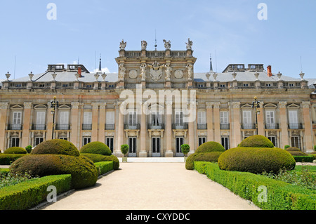 Jardin du château, le Palacio Real de La Granja de San Ildefonso palais, l'ancienne résidence d'été, San Ildefonso Banque D'Images