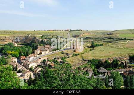 Vue sur la basilique de Vera Cruz, église romane, Ségovie, Castille et León, Espagne, Europe, PublicGround Banque D'Images