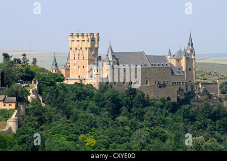 L'Alcazar, palais, château, musée, Ségovie, Castille et León, Espagne, Europe, PublicGround Banque D'Images