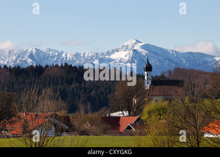 Jenhausen, Seeshaupt municipalité sur le Lac de Starnberg, Fuenfseenland, cinq lacs, district de Haute-bavière, Bavière Banque D'Images